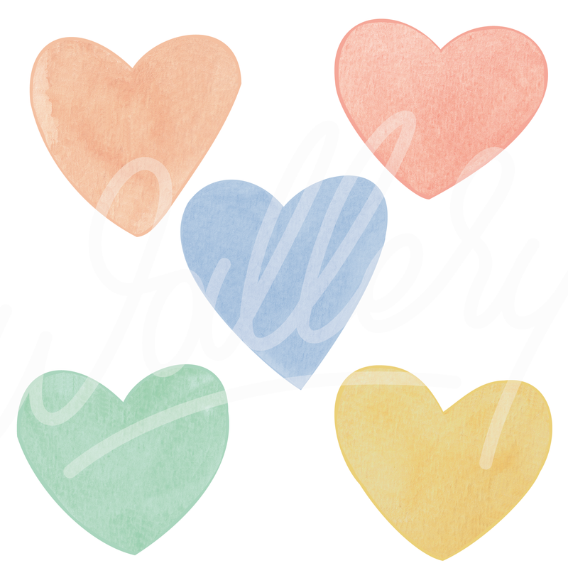 Spring Hearts Wall Decal Set