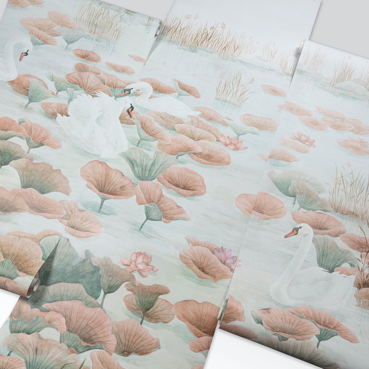 Classic Swan Lake Wallpaper Mural