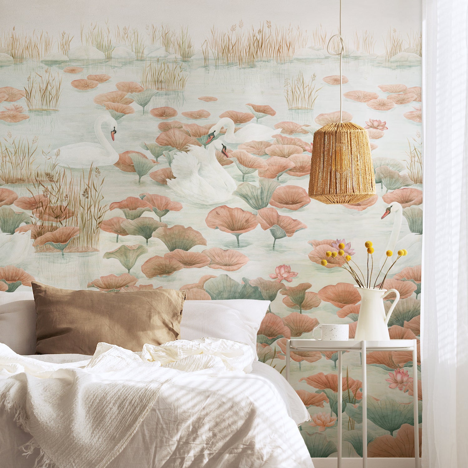 Classic Swan Lake Wallpaper Mural