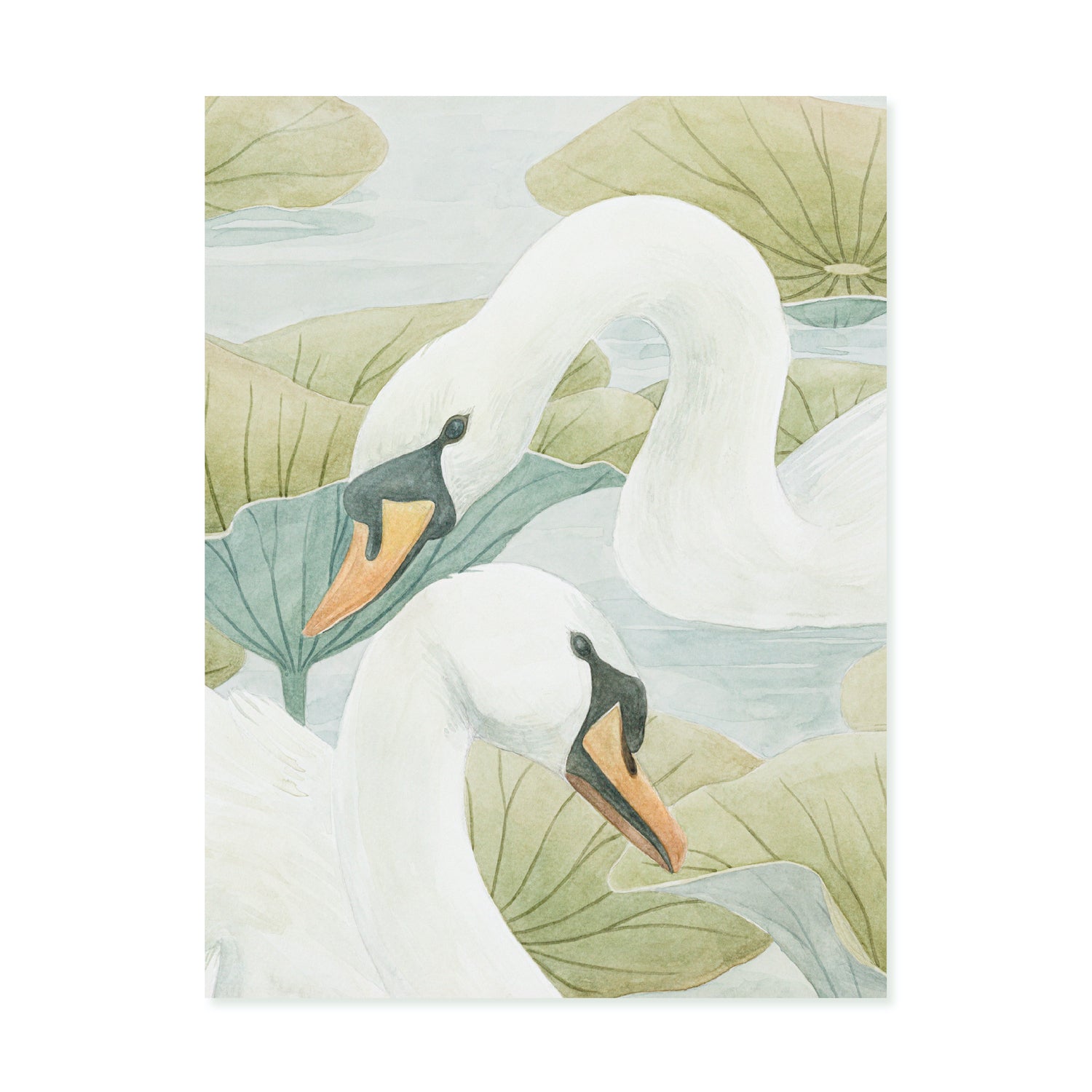 Classic Swan Lake Wallpaper Mural
