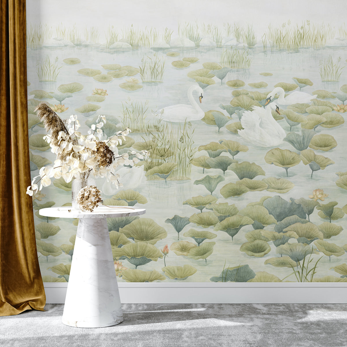 Classic Swan Lake Mural Wallpaper – Project Nursery