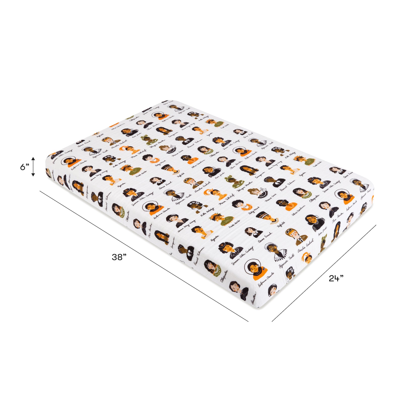 Babyletto Mini Crib Sheet in GOTS Certified Organic Muslin Cotton