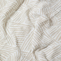Oat Stripe Swaddle in GOTS Certified Organic Muslin Cotton
