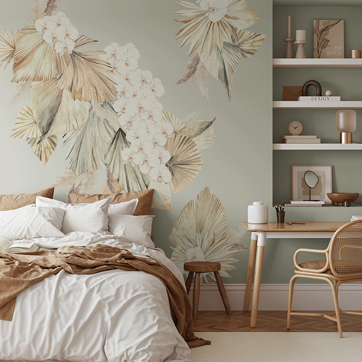 Bohemian Palm Cluster Wall Decals