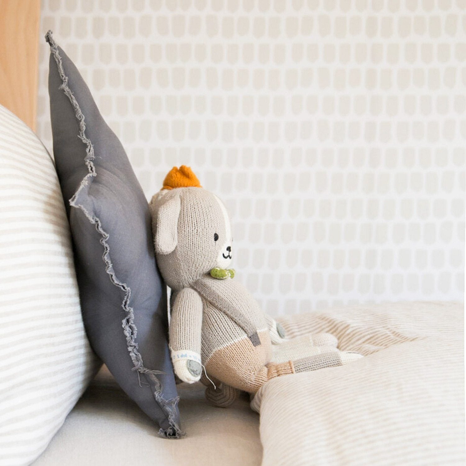 Neutral Color Tiny Brush Pattern Wallpaper - Project Nursery