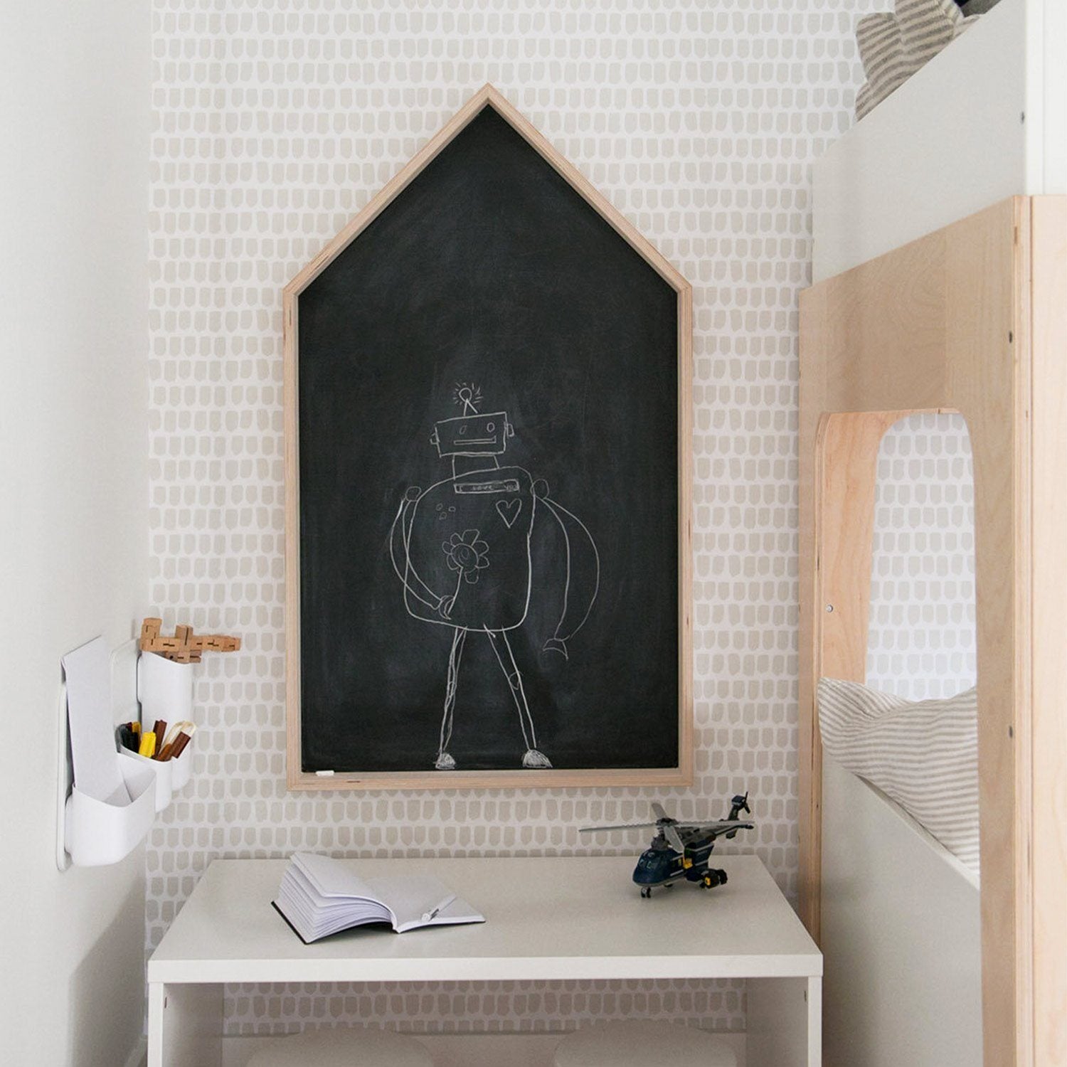 Neutral Color Tiny Brush Pattern Wallpaper - Project Nursery