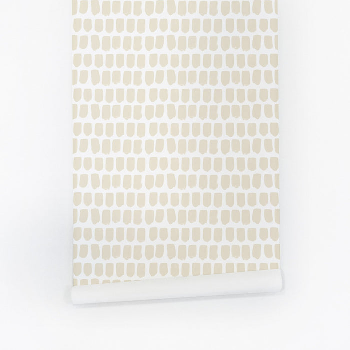 Neutral Color Tiny Brush Pattern Wallpaper - Project Nursery