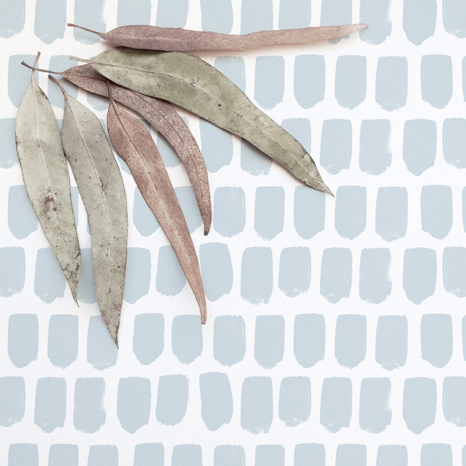 Blue Tiny Brush Pattern Wallpaper - Project Nursery