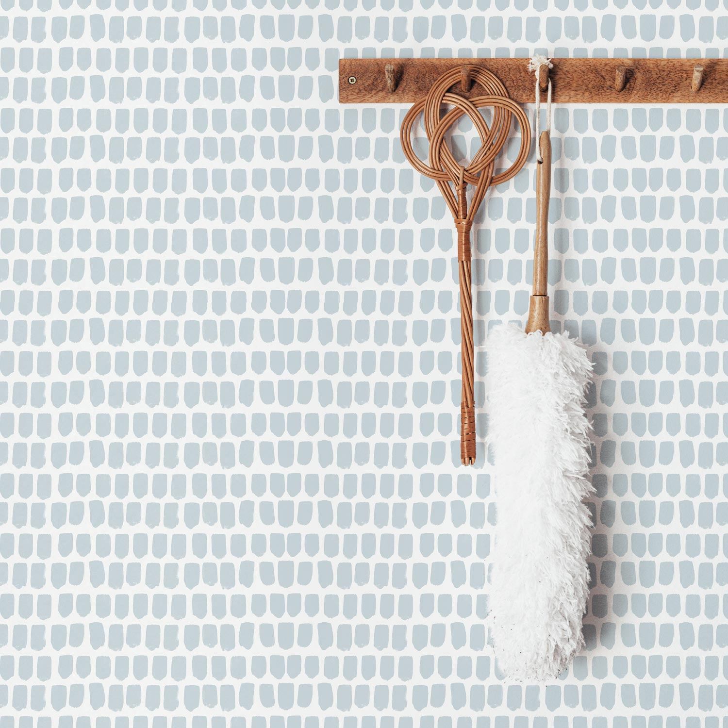 Blue Tiny Brush Pattern Wallpaper - Project Nursery