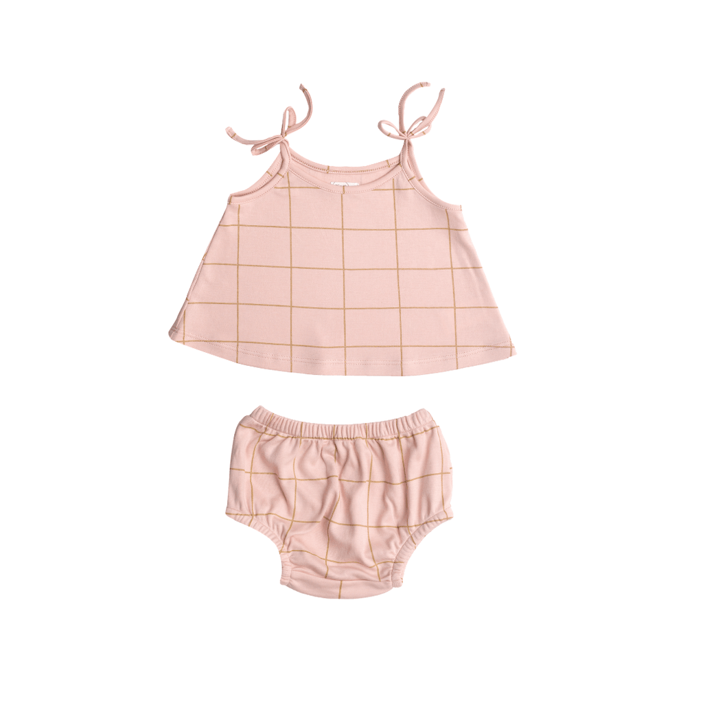 Pink Squares Two-Piece Tank Set - Project Nursery