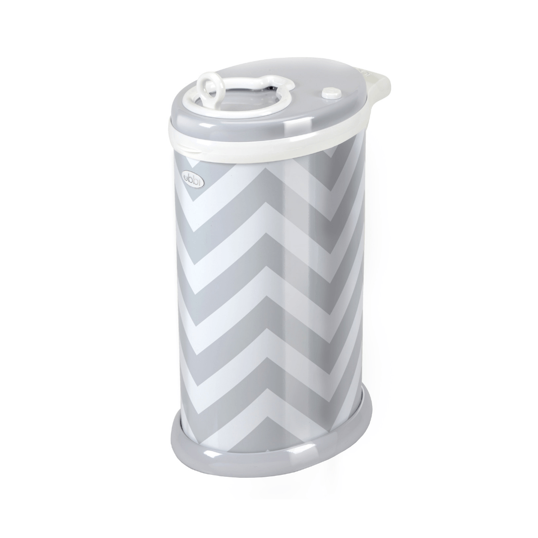 Ubbi Diaper Pail in Grey Chevron - Project Nursery