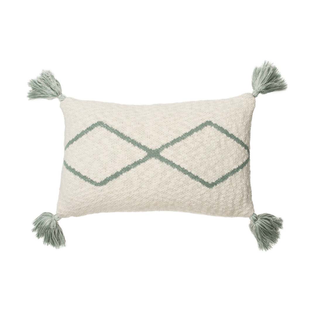 Little Oasis Knitted Pillow - Indus Blue - Project Nursery