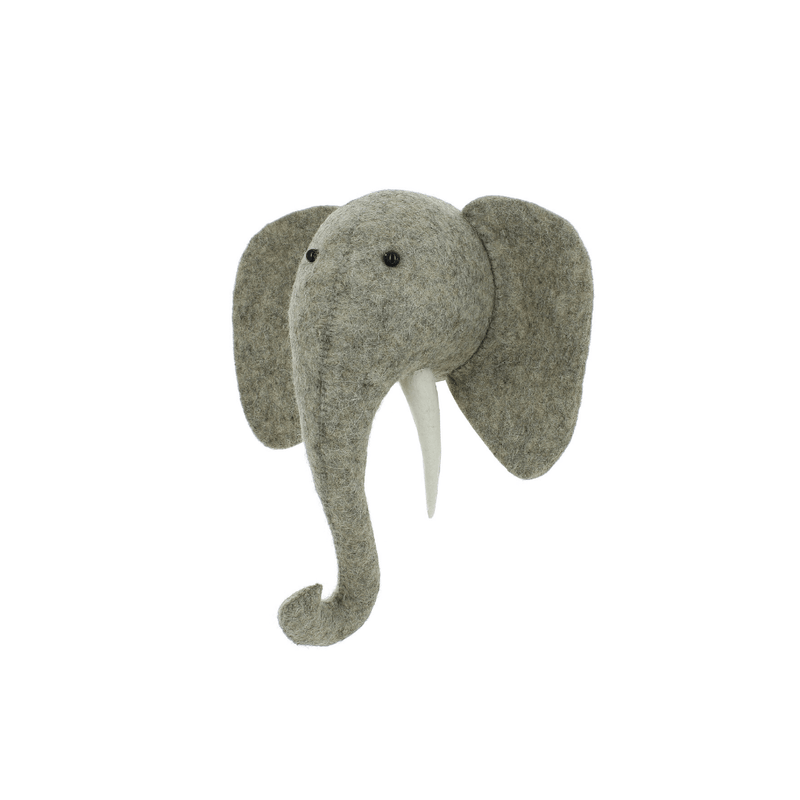 Mini Elephant Head Wall Hanging with Tusks - Project Nursery