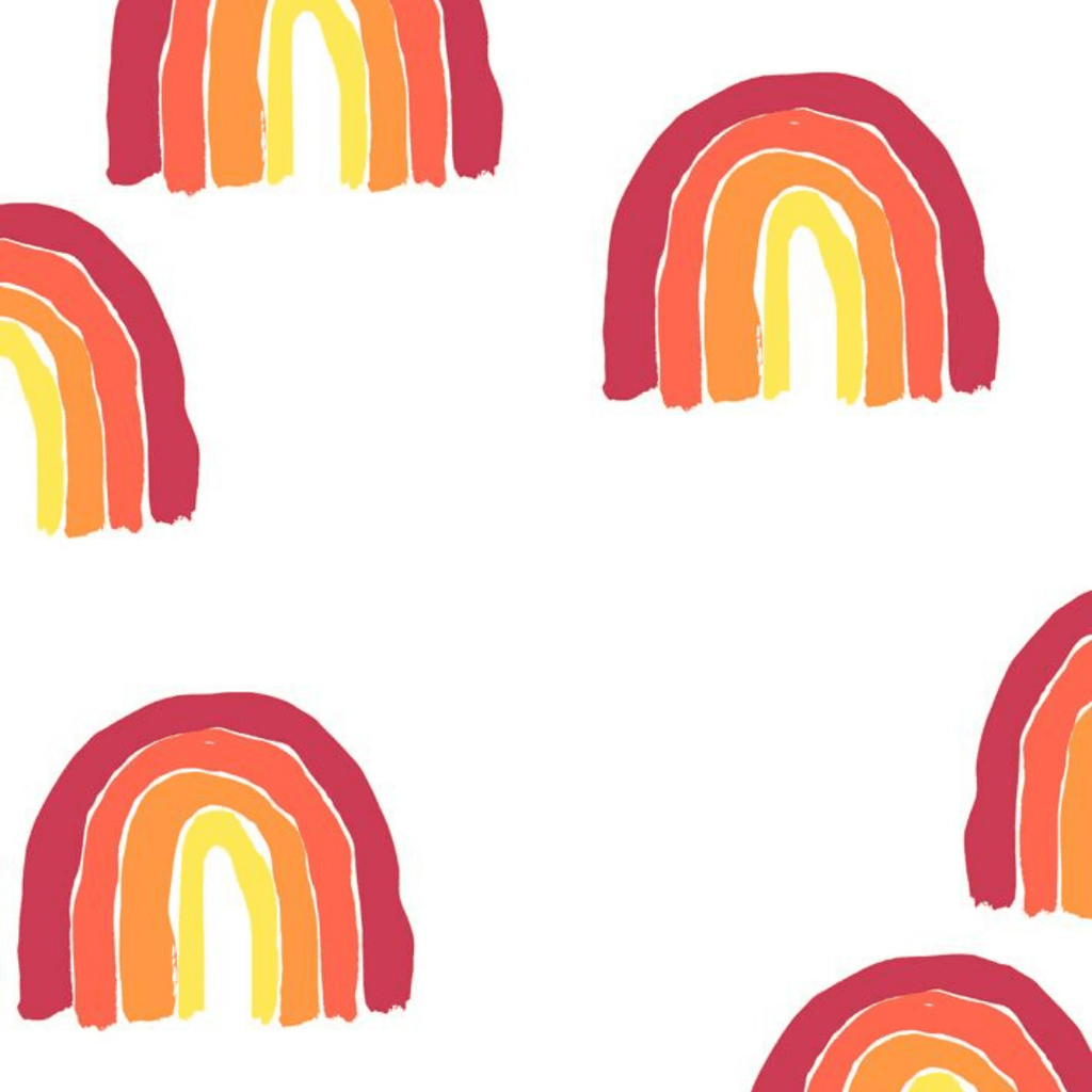 Red Rainbows Wallpaper - Project Nursery