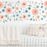 Watercolor Floral Foliage Wall Sticker Set - Project Nursery