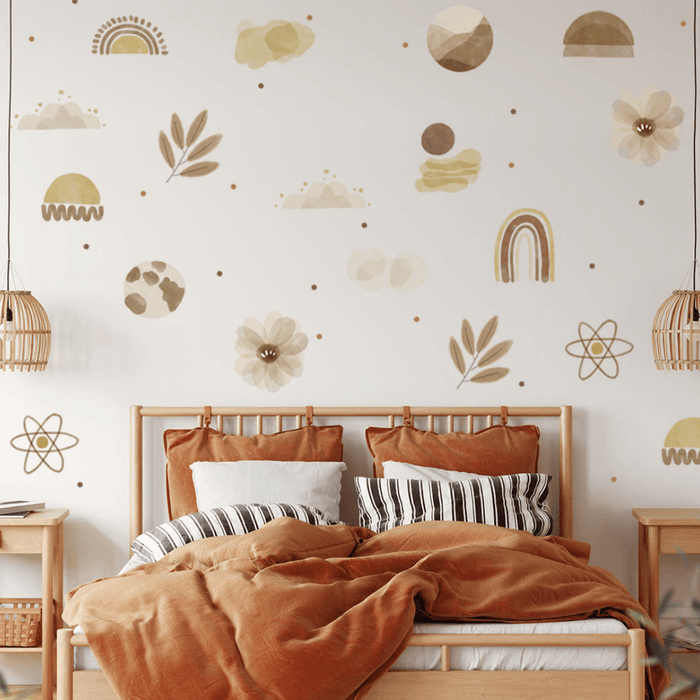 Nursery Wall Stickers with Canister, Novelty Sundries Organizer