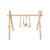 Natural Wooden Play Gym with Macrame Toys - Project Nursery