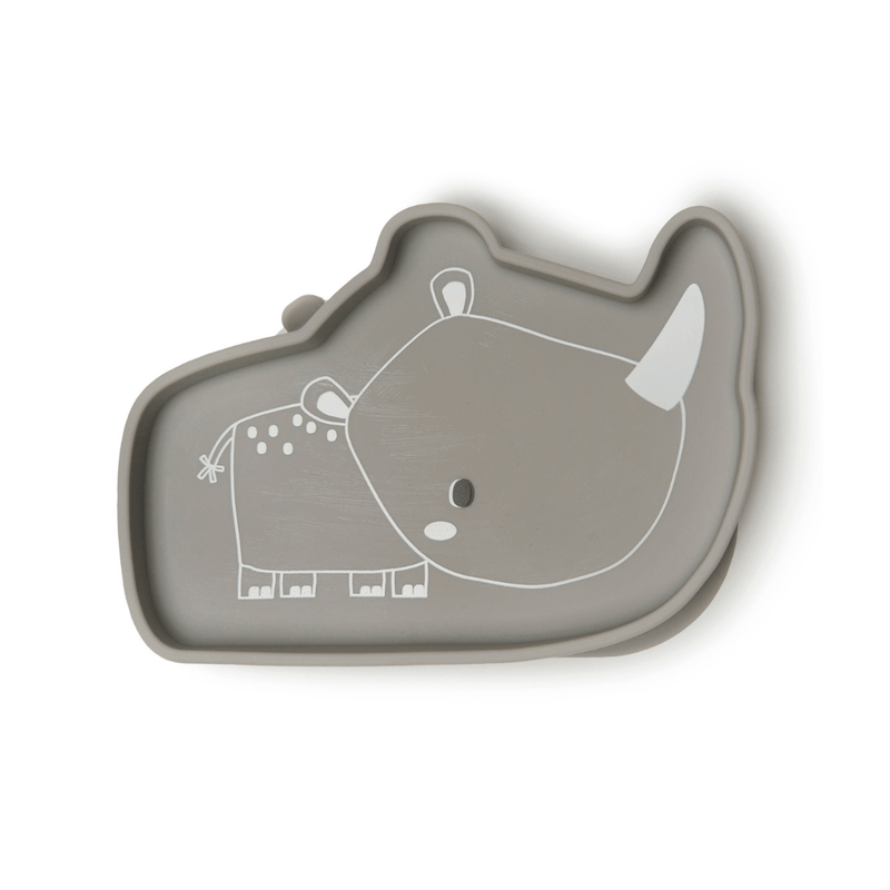 Born to be Wild Silicone Snack Plate - Rhino - Project Nursery