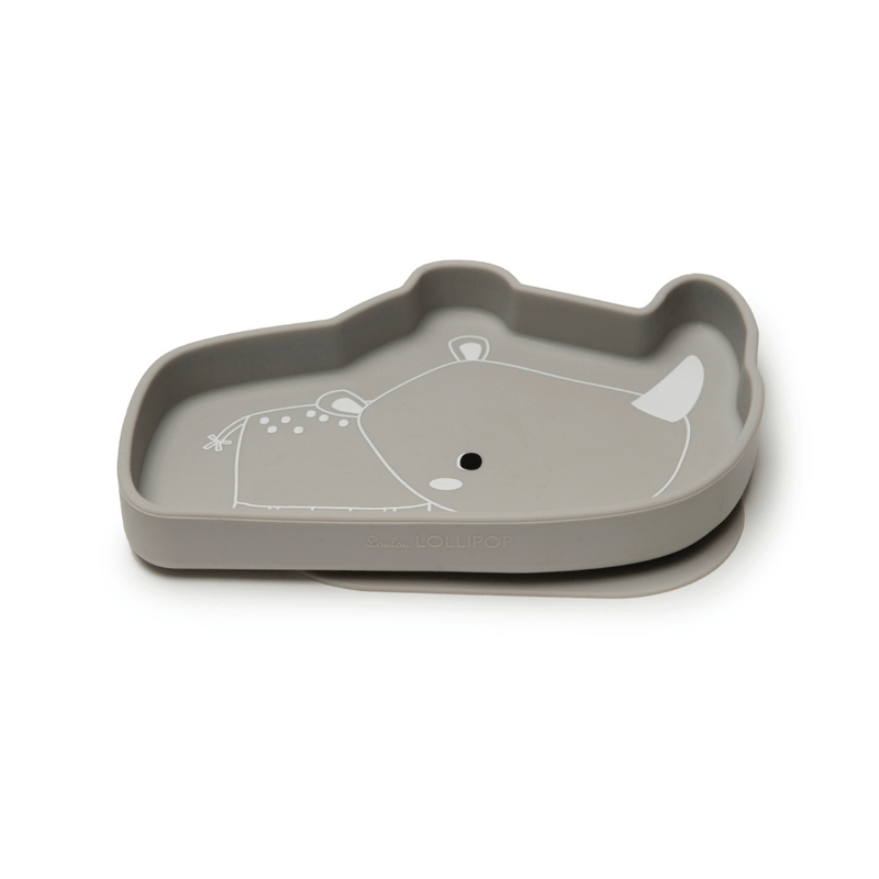 Born to be Wild Silicone Snack Plate - Rhino - Project Nursery