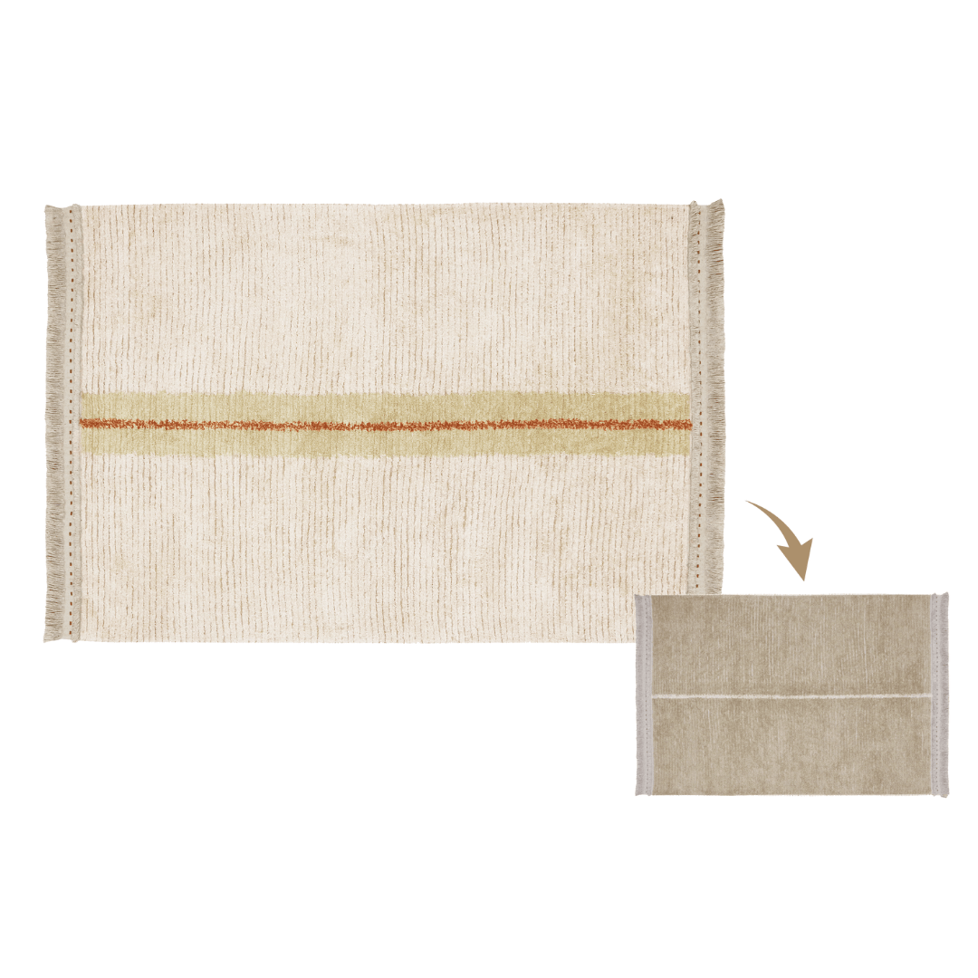 Duetto Reversible Washable Rug - Sage - Project Nursery