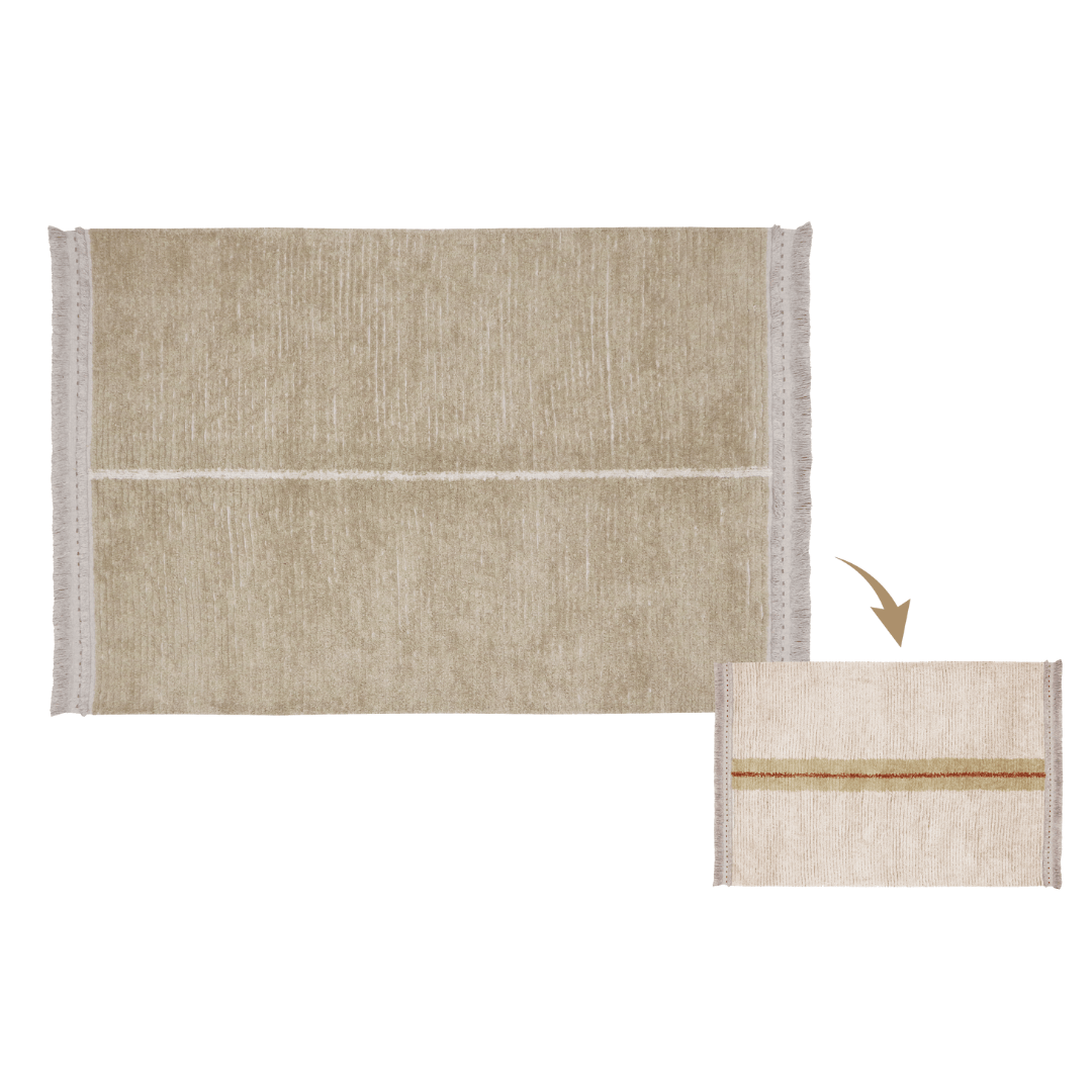 Duetto Reversible Washable Rug - Sage - Project Nursery
