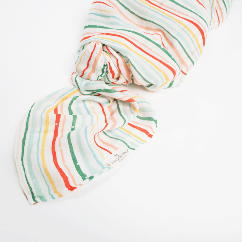 Holiday Stripes Swaddle Blanket - Project Nursery