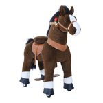 PonyCycle Horse - Dark Brown Horse with White Hoof - Project Nursery