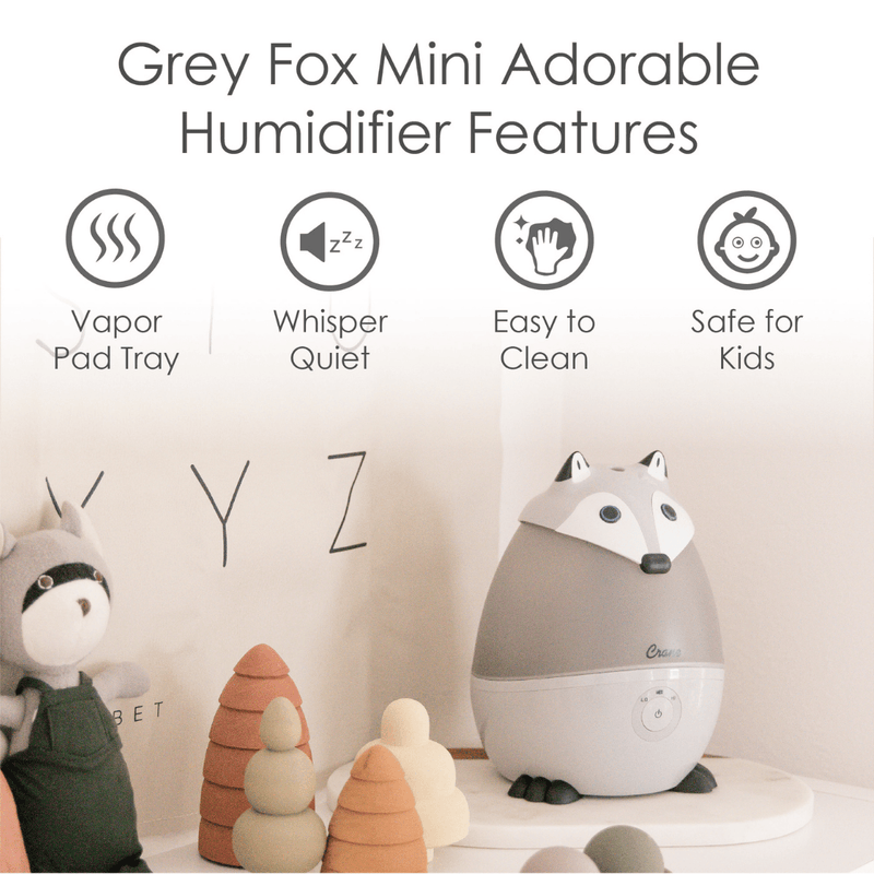 Crane Mini Humidifier and Aroma Diffuser - Grey Fox - Project Nursery