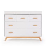 Soho 5-Drawer Dresser - White/Natural