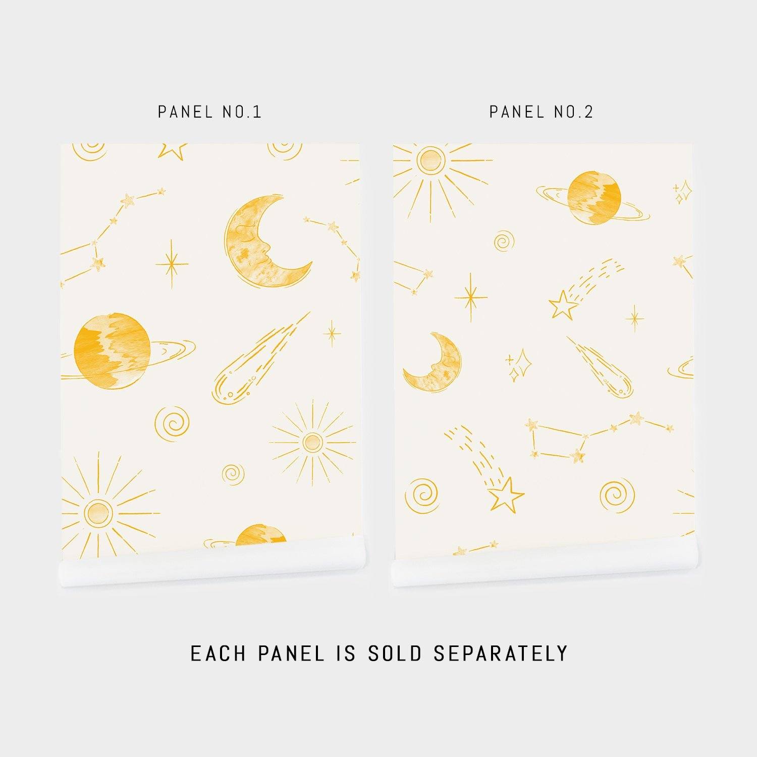 Vintage Space Themed Wallpaper - Project Nursery