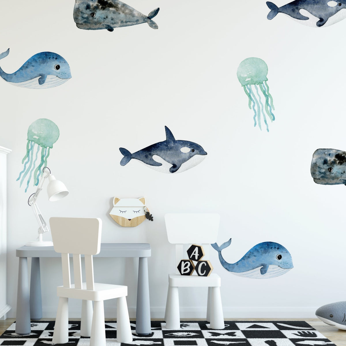 Whale Wall Decal Set