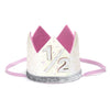 Birthday Party Crown - White + Silver Glitter - Project Nursery