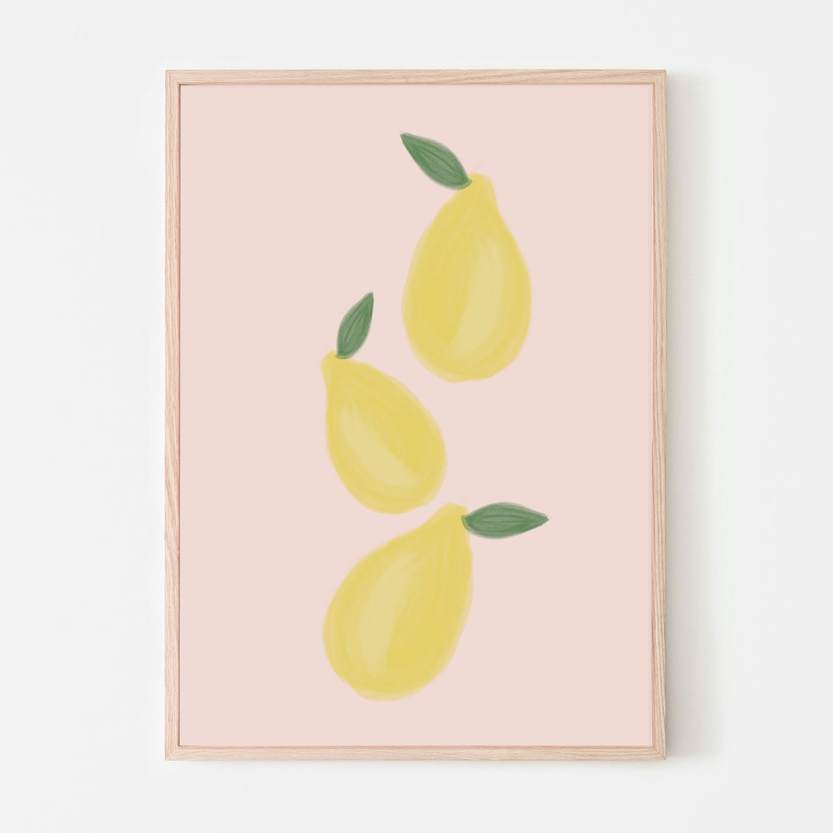 Leafy Whole Lemons Art Print - Project Nursery