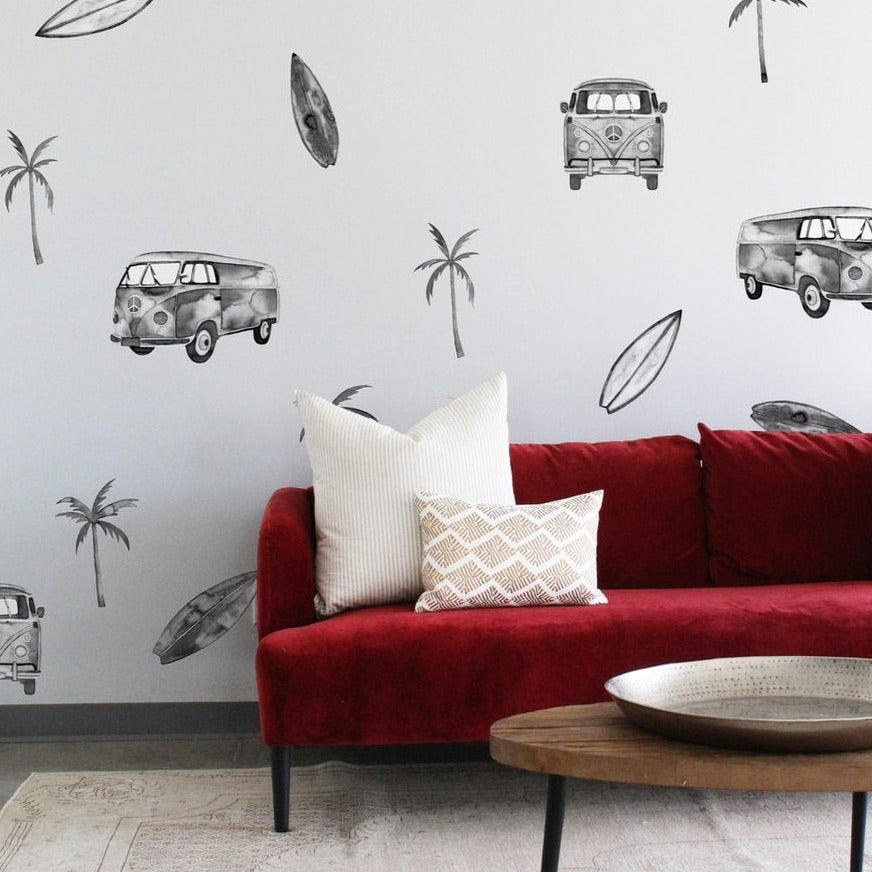 Sunnyside Van Watercolor Wall Decals
