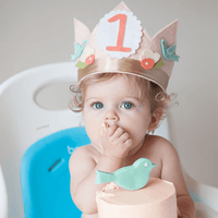 Shabby Chic Bird 1st Birthday Crown - Project Nursery