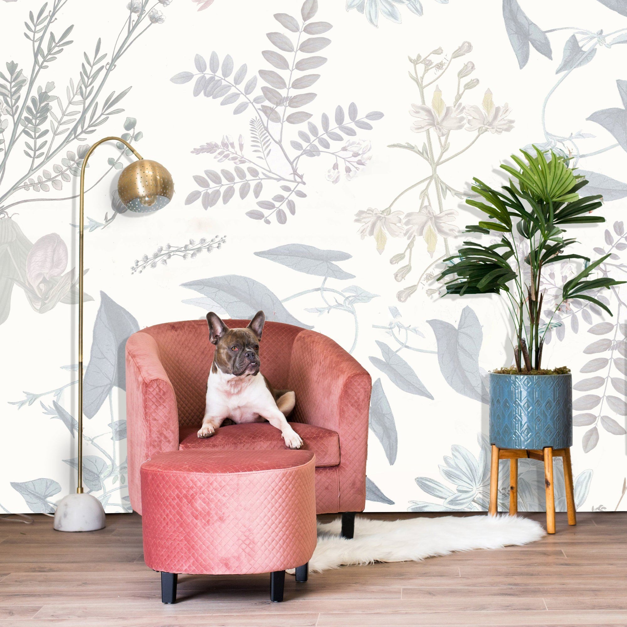 Breezy Botanical Wallpaper Mural - Project Nursery