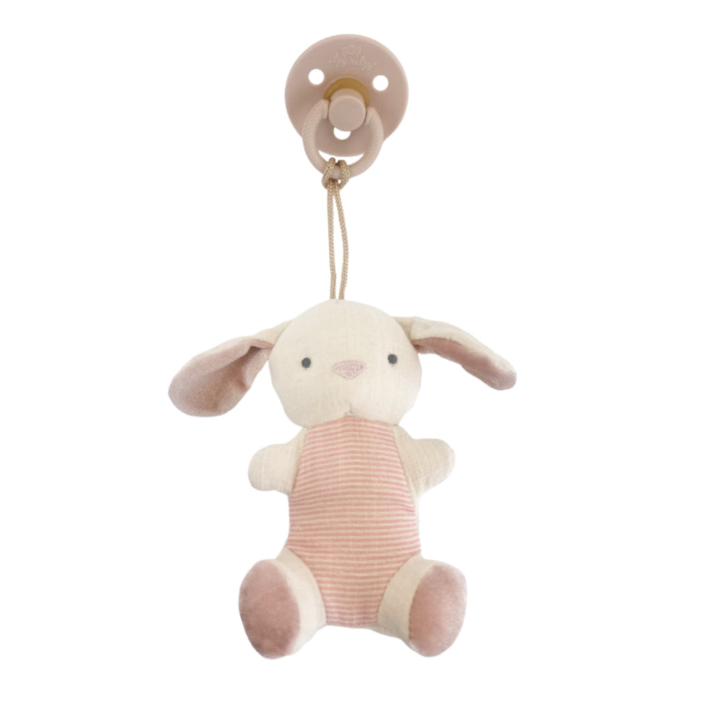 Bitzy Pal Bunny Natural Rubber Pacifier + Stuffed Animal - Project Nursery
