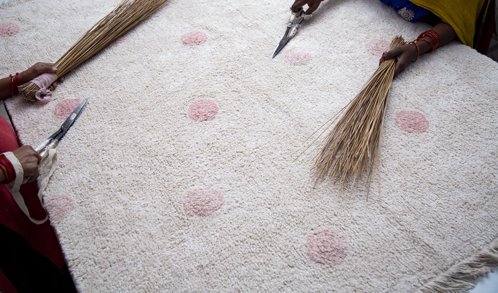 Hippy Dots Washable Rug - Vintage Nude - Project Nursery