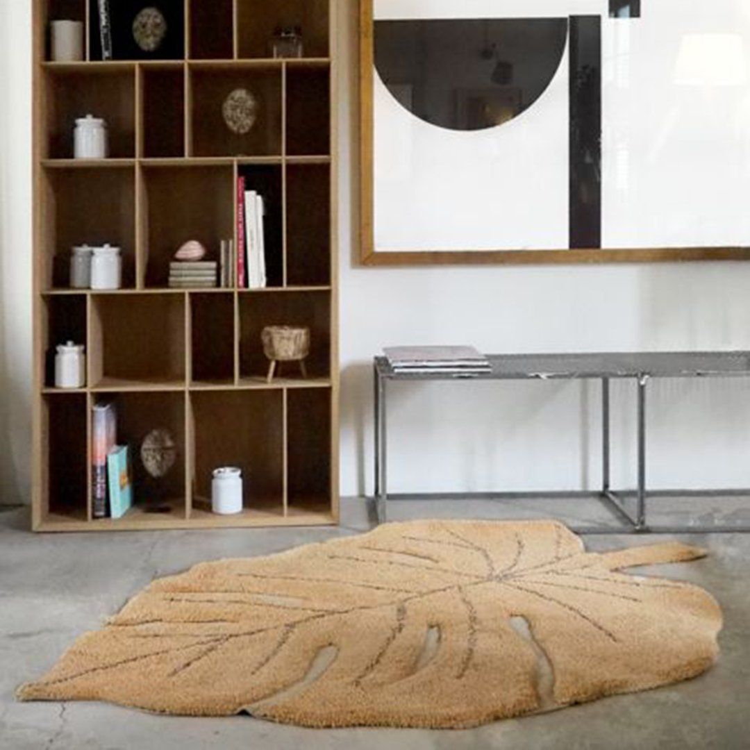 Monstera Leaf Rug - Honey - Project Nursery