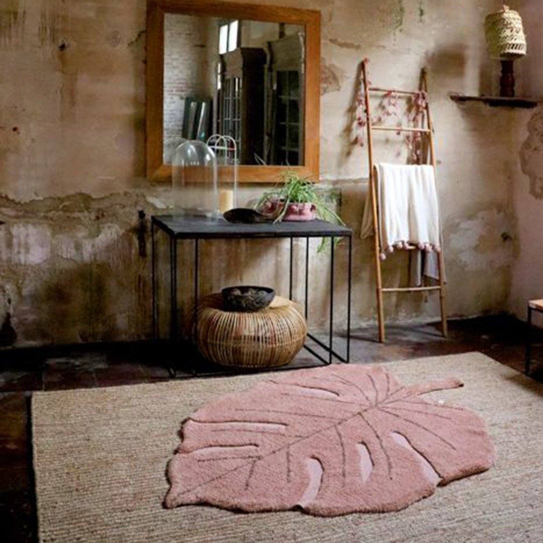 Monstera Leaf Rug - Vintage Nude - Project Nursery