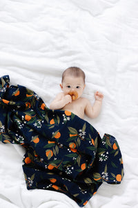 Orange Blossom Swaddle Blanket