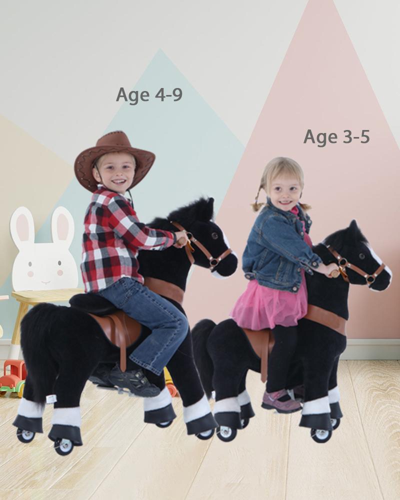 PonyCycle Ride-On Horse - Black with White Hoof - Project Nursery