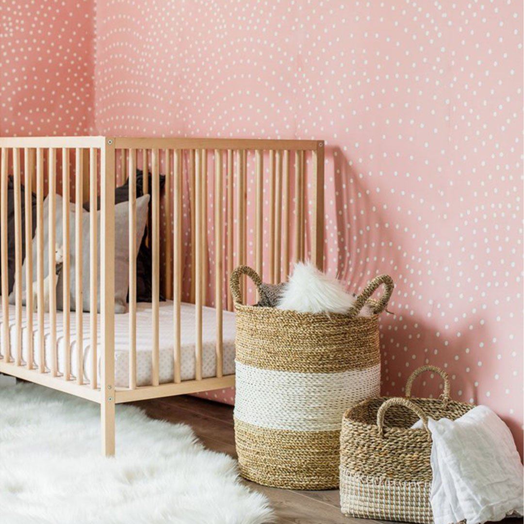 Crescent Polka Dot Wallpaper Mural - Project Nursery