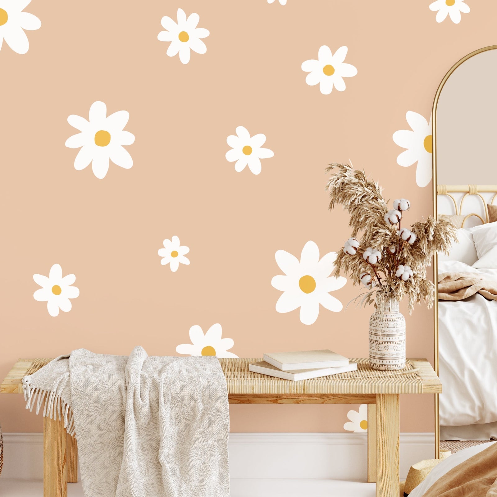 Daisy multi size floral wall decals