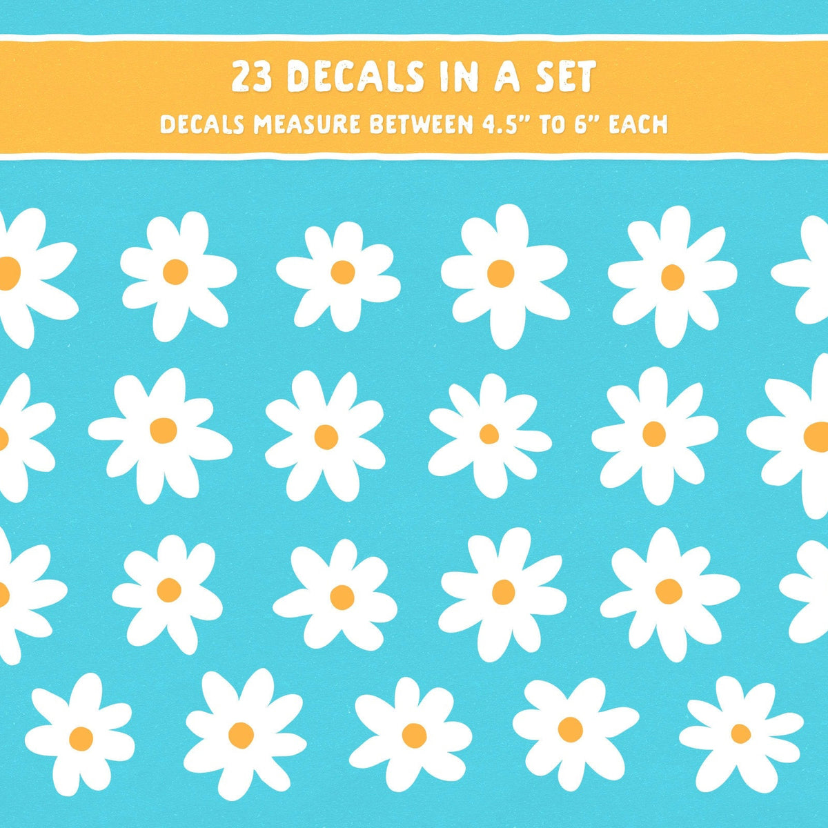 Daisy Flower Decals - 23 In a Set