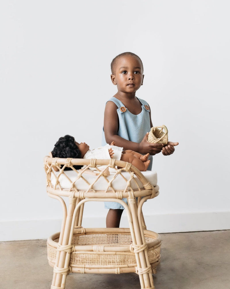 Aria Rattan Doll Changing Table
