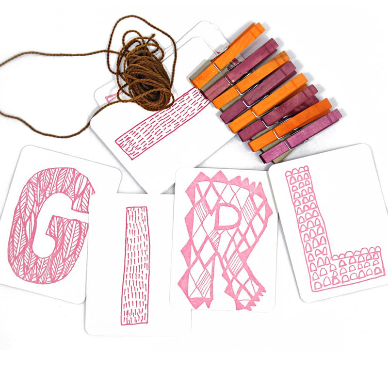 It’s a Girl Letterpress DIY Banner Kit - Project Nursery