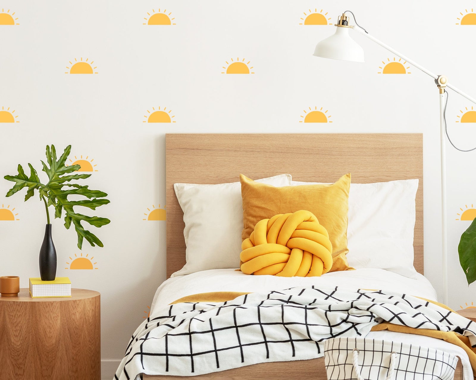 Small Half Sun Wall Decals