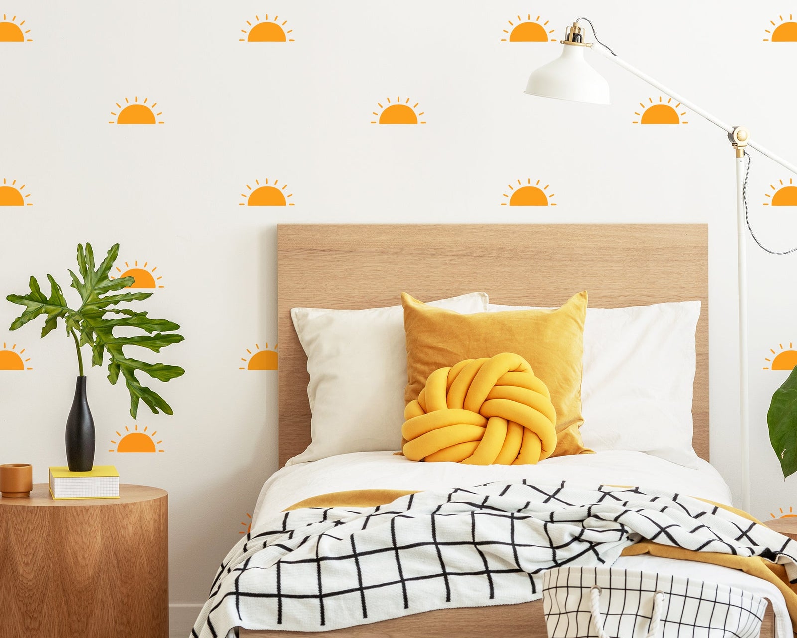 Small Half Sun Wall Decals