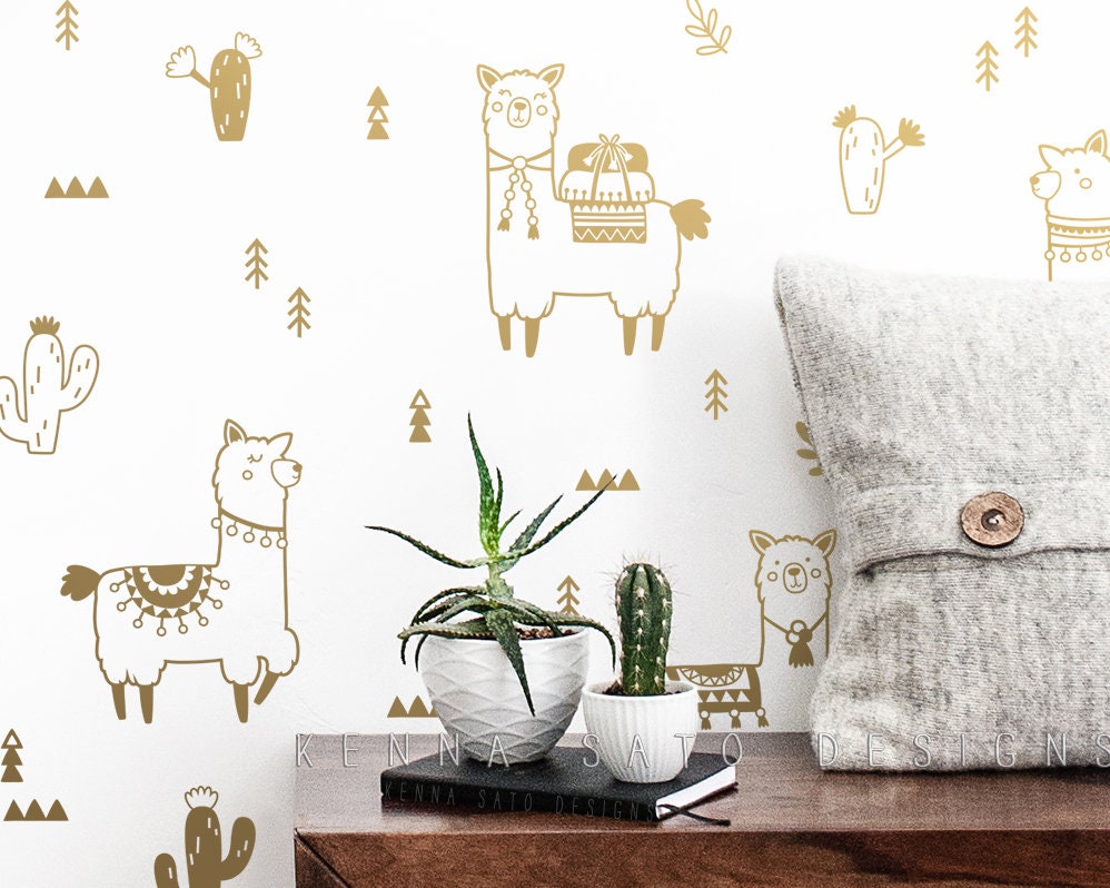 Llama Love Wall Decals